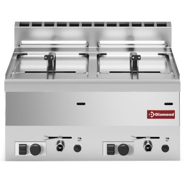 Friteuse gaz, 2 cuves 8 litres - Diamond  au meilleur prix sur Restock CHR