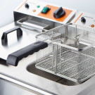 Friteuse électrique avec robinet, double compartiment, Caterina, V 2x8 l, P 2x3 kW - Stalgast  au meilleur prix sur Restock CHR