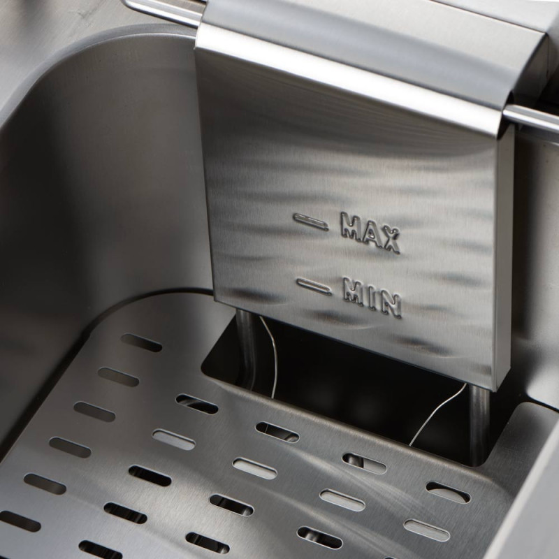 Friteuse électrique avec robinet, double compartiment, Caterina, V 2x8 l, P 2x3 kW - Stalgast  au meilleur prix sur Restock CHR