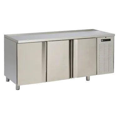 Table électrique réfrigérée positive GN 1/1, 3 portes, dessus sans rebord, inox 230V - SCH 3D DH - RM Gastro