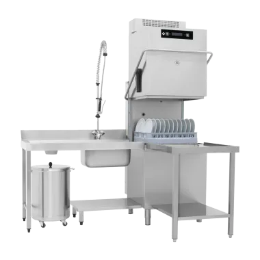 Lave - vaisselle à capot revêtement double, récupération 50x60 - 400 V - TT 162 REC ABT - RM Gastro