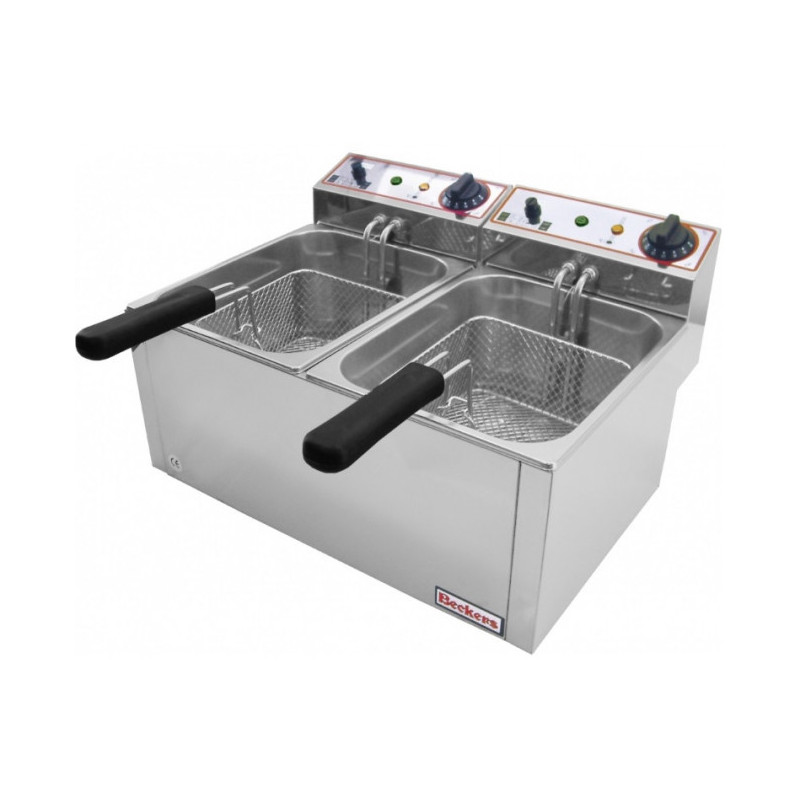 Friteuse Électrique - Double - 66L - 3000W3000W - Comptoir - Beckers  au meilleur prix sur Restock CHR