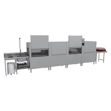 Lave - vaisselle tunnel 300, eau froide , sortie droite, récupération pour eau osmose - XT 300 R XTRCO - RM Gastro
