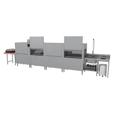 Lave - vaisselle tunnel 300, eau froide , sortie gauche, récupération pour eau osmose - XT 300 litres XTRCO - RM Gastro
