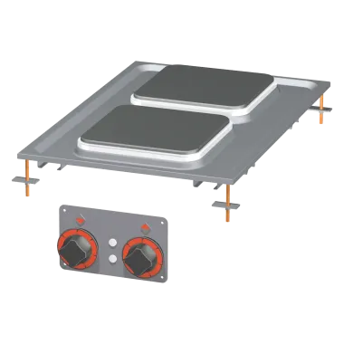 Fourneau drop - in électrique 2x feu drop - in 400 V - PCQD - 64ET - RM Gastro