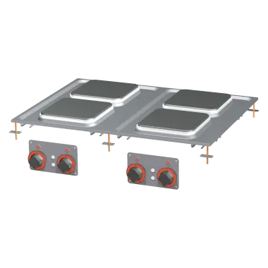 Fourneau drop - in électrique 4x feu drop - in 400 V - PCQD - 68ET - RM Gastro