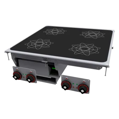 Fourneau à induction drop - in électrique 4x feu drop - in 400 V - PCID - 68ET - RM Gastro