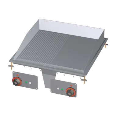 Plaque de cuisson 56x55 drop - in électrique chromée combinée 400 V - FTLRD - 66ETS - RM Gastro