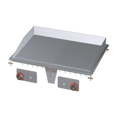 Plaque de cuisson 75x55 drop - in électrique combinée 400 V - FTLRD - 68ET - RM Gastro