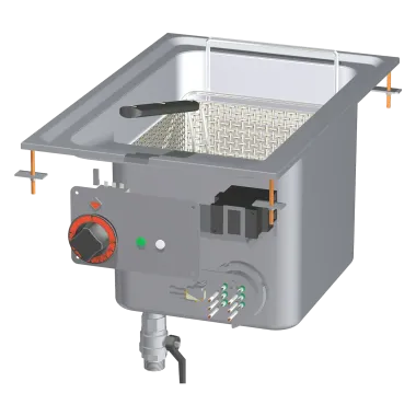 Friteuse drop - in électrique 0,75 kW/l, 18 litres 400 V - F18D - 64ET - RM Gastro