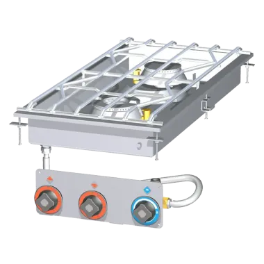 Fourneau à eau à gaz 2 feux - PCAD - 84G - RM Gastro