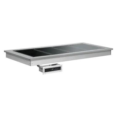 Plaque pour servir chauffée, vitrocéramique GN 4 - 1/1 drop - in - SL BROWN+ 4 - RM Gastro