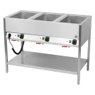 Bain marie stationnaire électrique GN 3 - 1/1 commande sur le côté long avec étagère basse - BMSD 3120 - RM Gastro
