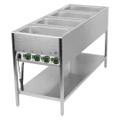 Bain marie stationnaire électrique GN 4 - 1/1 commande sur le côté court avec étagère basse - BMSK 4120 - RM Gastro