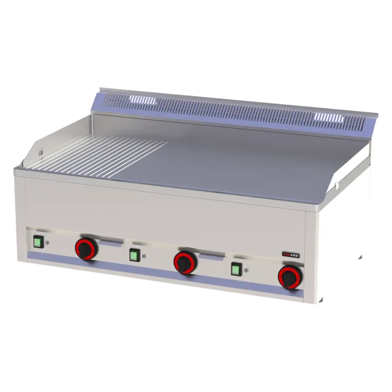 Plaque de cuisson 97x48 électrique combinée sans soubassement 400 V - FTHR 90 EL - Redfox