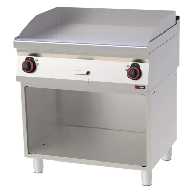 Plaque de cuisson 80x51 électrique chromée lisse avec soubassement 400 V - FTHC 70/80 E - Redfox