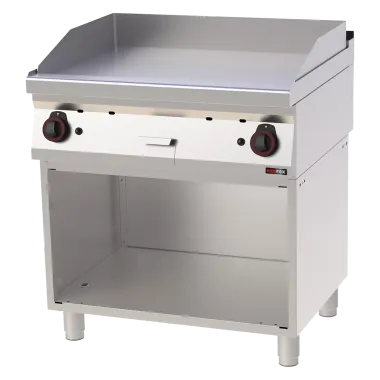 Plaque de cuisson 80x51 à gaz chromée lisse avec soubassement - FTHC 70/80 G - Redfox