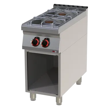 Fourneau à gaz 2x brûleur avec soubassement - SP 90/40 G - Redfox