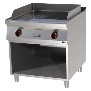 Plaque de cuisson 71x65 électrique chromée combinée avec soubassement - FTHRC 90/80 E - Redfox