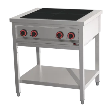 Fourneau électrique 4x feu avec soubassement 400 V - SPF 80 E - Redfox