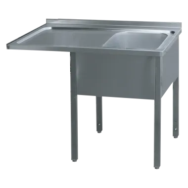 Table de lavage 140x70x90 - 1x évier 50x40x30 égouttoir gauche - MSJOL/M 7014 - Redfox
