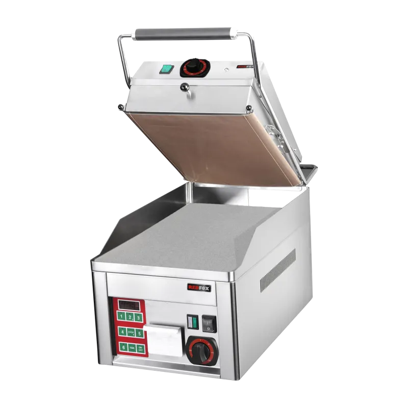 Plaque de cuisson électrique lisse chrome durable avec plaque de contact - FTHC 30 ED + KD 30 T - Redfox