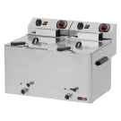 Friteuse électrique double 0,38 kW/l, 8+8 litres TOP avec robinet de vidange 230 V - FE 77 V - Redfox
