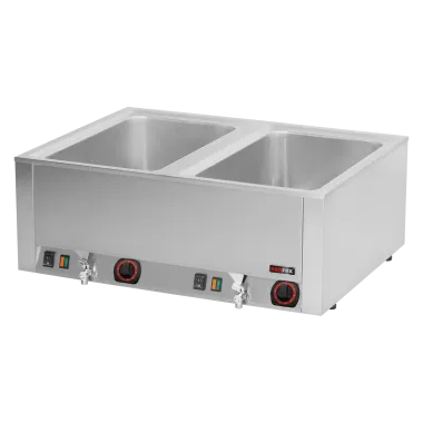 Bain marie électrique 2x GN 1/1 - 200 TOP avec vidange - BMV 2120 - Redfox