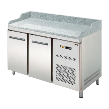 Table électrique refrigérée à froid positif, GN 1/1, pizza, 2 portes sans vitrine - RTP 2D - Redfox