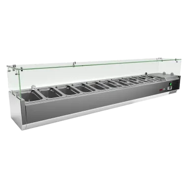 Vitrine refrigerée de comptoir 10 x GN 1/4 - MCH 4200 - Redfox
