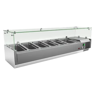 Vitrine refrigerée de comptoir 1x GN 1/2 + 5x GN 1/3 - MCH 3150 - Redfox