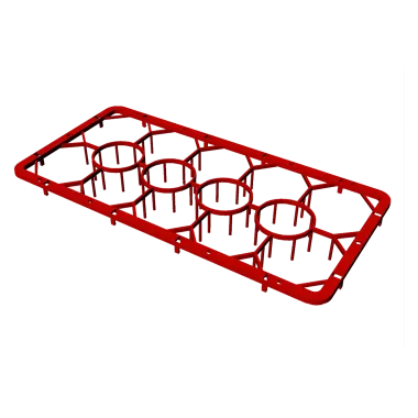 Embout plastique de base pour verres 14 positions 50x50x4 - C 1412 - Redfox