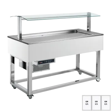 Buffet à froid positif GN 3 - 1/1 RAL - ES LIME+ 3R - Redfox