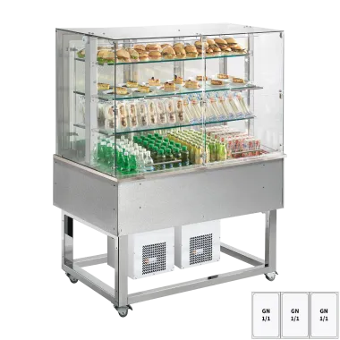 Vitrine refrigerée GN 3 - 1/1 ouverture vers le haut - ES PLATINUM+ 3 DF - Redfox