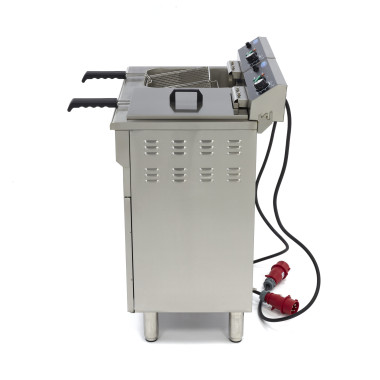 Friteuse double - Électrique - 2x16 litres - Robinet de vidange - Sur support - Maxima  au meilleur prix sur Restock CHR