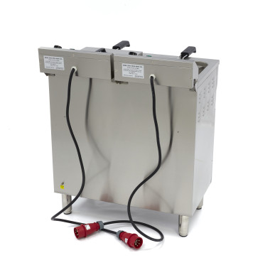 Friteuse double - Électrique - 2x16 litres - Robinet de vidange - Sur support - Maxima  au meilleur prix sur Restock CHR