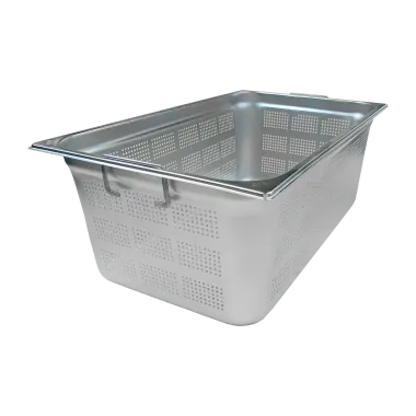 Bac gastronorme perforé GN 1/1 - 200 poignées escamontables en inox - GND 1/1 - 200 U - Redfox