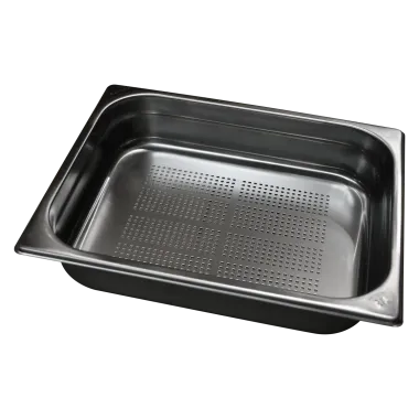 Bac gastronorme perforé GN 1/2 - 150 poignées escamontables en inox - GND 1/2 - 150 U - Redfox