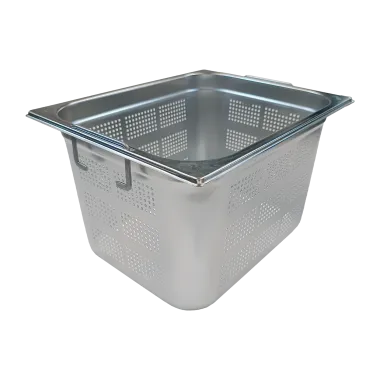Bac gastronorme perforé GN 1/2 - 200 poignées escamontables en inox - GND 1/2 - 200 U - Redfox