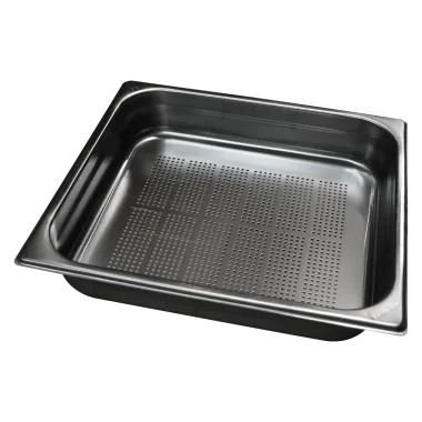 Bac gastronorme perforé GN 2/1 - 150 poignées escamontables en inox - GND 2/1 - 150 U - Redfox