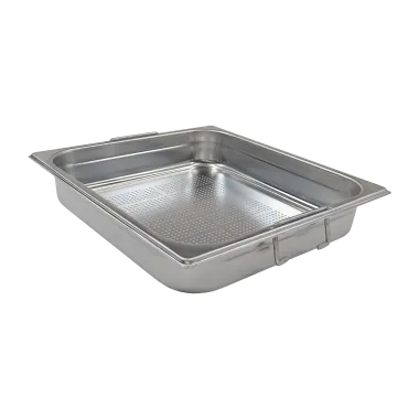 Bac gastronorme perforé GN 2/3 - 65 poignées escamontables en inox - GND 2/3 - 65 U - Redfox