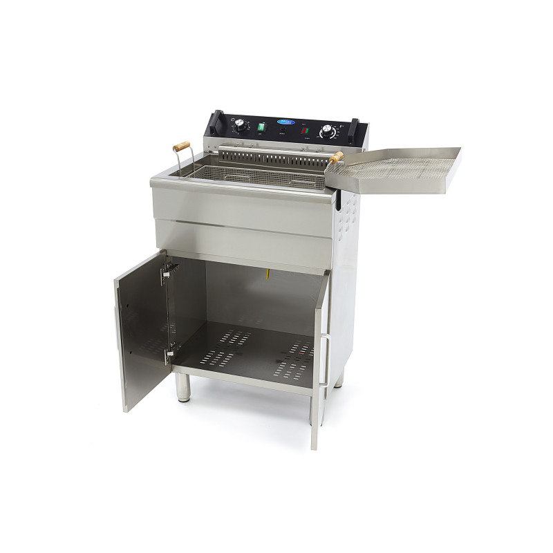 Friteuse - 30L - 1 panier - avec robinet de vidange et support - Maxima  au meilleur prix sur Restock CHR