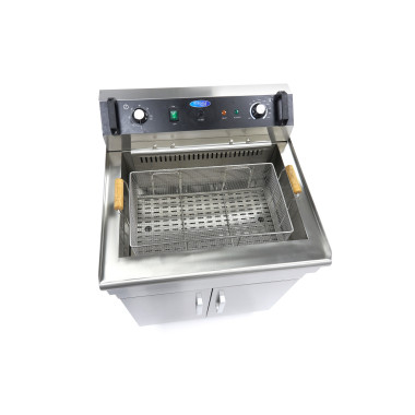 Friteuse à beignets sur meuble - Électrique - 35 litres - Robinet de vidange - 400V - Maxima  au meilleur prix sur Restock CHR