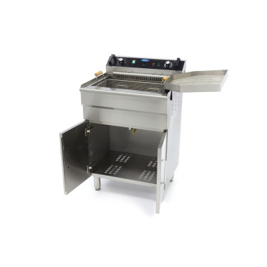 Friteuse à beignets sur meuble - Électrique - 35 litres - Robinet de vidange - 400V - Maxima  au meilleur prix sur Restock CHR