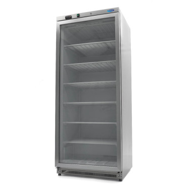 Congélateur 600L en inox avec porte vitrée régulateur électronique et dégivrage automatique - Maxima  au meilleur prix sur Resto