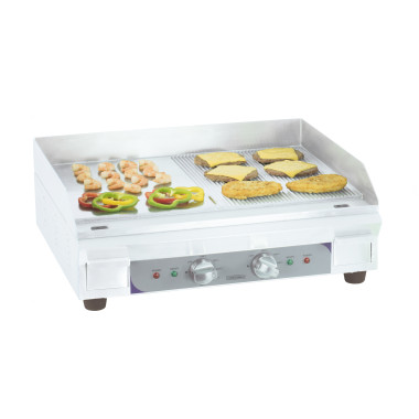 Plaque à snacker électrique premium lisse/rainurée - 3600W - Casselin  au meilleur prix sur Restock CHR