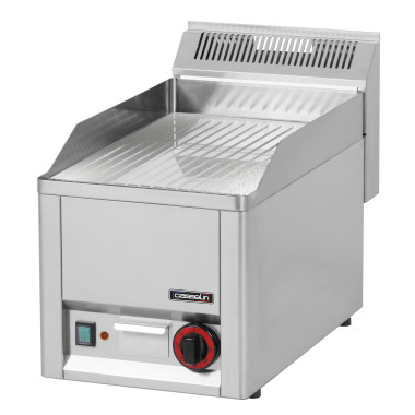Plaque à snacker Chrome rainurée - 33 cm - 3000W - Casselin  au meilleur prix sur Restock CHR