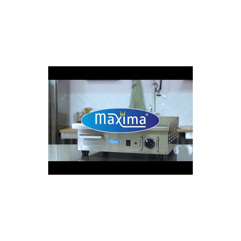 Plaque de Cuisson - Lisse - 55cm - incluant Bac de récupération - Maxima  au meilleur prix sur Restock CHR