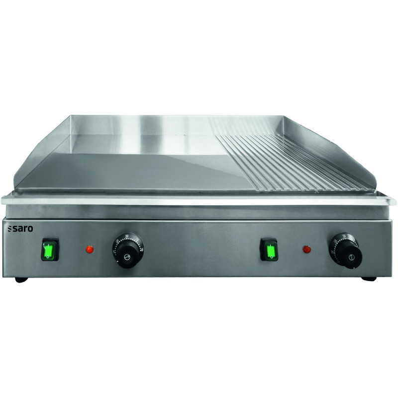 Plancha électrique COMO - Plaque mixte chromée - Température 50/300°C - 3,5 kW - Saro  au meilleur prix sur Restock CHR