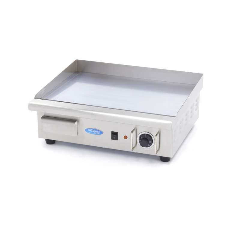 Plancha professionnelle électrique - Chrome lisse - 55cm - incl. Bac de récupération - Maxima  au meilleur prix sur Restock CHR
